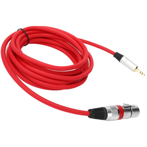 3,5-mm-Klinkenstecker auf XLR-Buchse Adapter, 3 Meter lang, für Mikrofon und Aufnahme