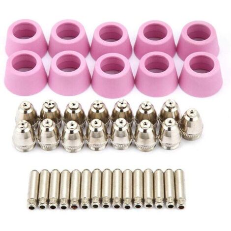 (35 piezas/juego) Juego de electrodos de boquilla, cortador de plasma AG60 SG55, antorcha de corte, consumibles, juego de copas de boquilla de electrodo
