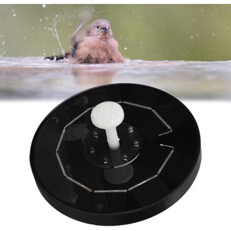 3,5-W-RGB-LED-Solarbrunnen mit Solarpumpe und farbiger Beleuchtung für Vogelteiche, Garten, kleinen Teich, Pool oder Aquarium