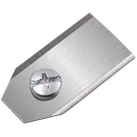 (35 x 18 x 0.45mm,Argent), 1pcs Lame de Tondeuse Robot, Lame de Rechange Universelle pour Tondeuse Automatique, Accessoires de Désherbage pour Tondeu