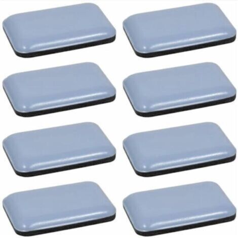 35 x 25 mm, 8x Patin glisseur téflon Teflon autocollant adhésif rectangulaire Protection Sol Parquet Pied Chaise Meuble