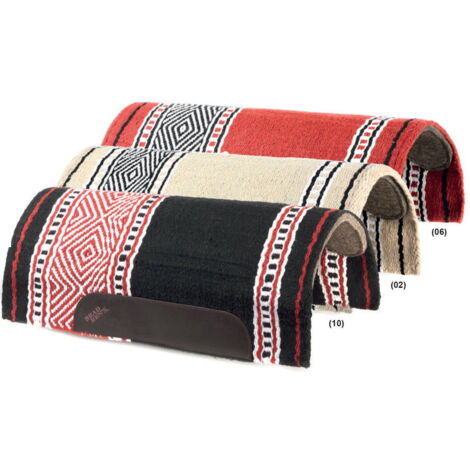 35 x 31, Noir: Selle en laine navajo de Brad Ren avec rembourrage en feutre et renforts en cuir