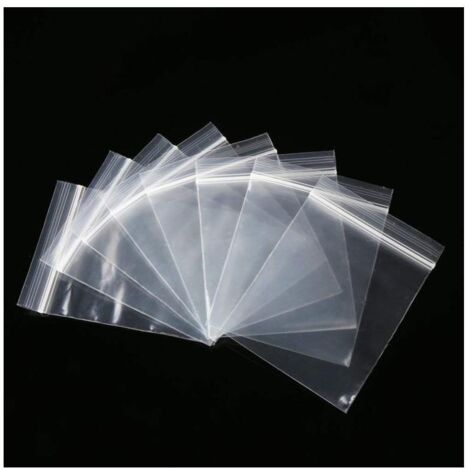 3.5" x 4.5" // 100 Pcs Zip Seal Bags Clear Plastic Zip Lock Food & Freezer Grip Self Seal