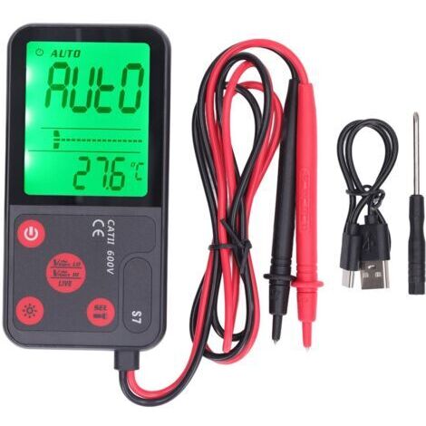 3,5-Zoll-Digitalmultimeter, 6000 Zähler, multifunktional, automatische Erkennung, tragbares Voltmeter