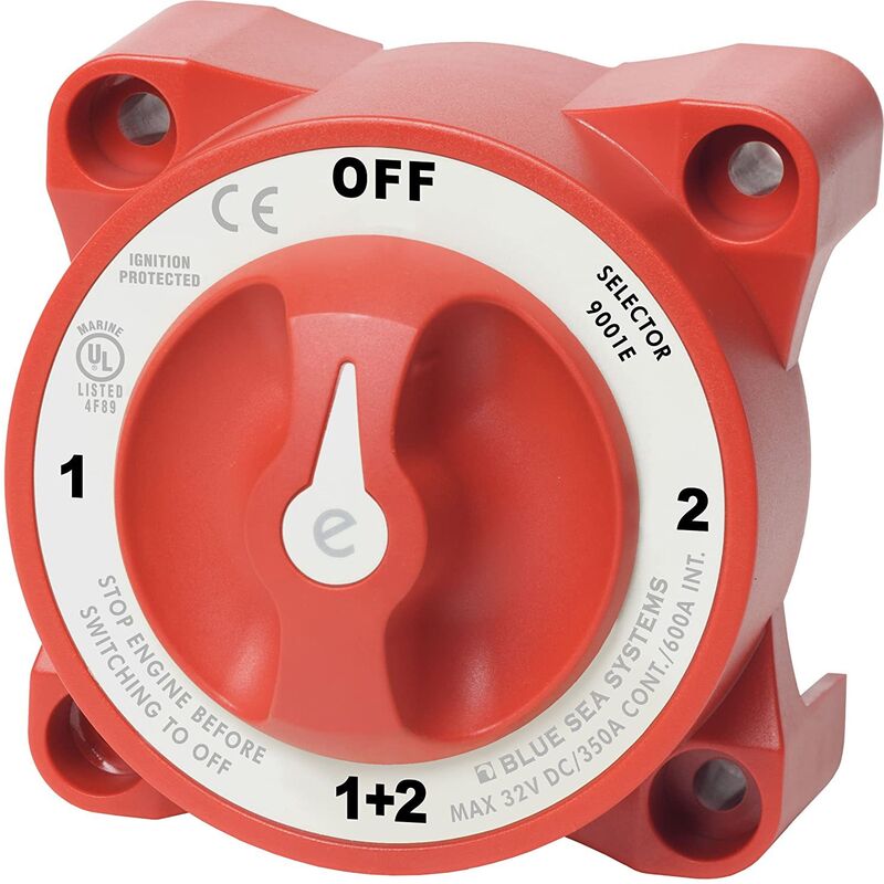 350 A Marine Double interrupteur Isolateur de batterie 4 positions Moto Disjoncteur Interrupteur de batterie pour voitures, bateaux, véhicules