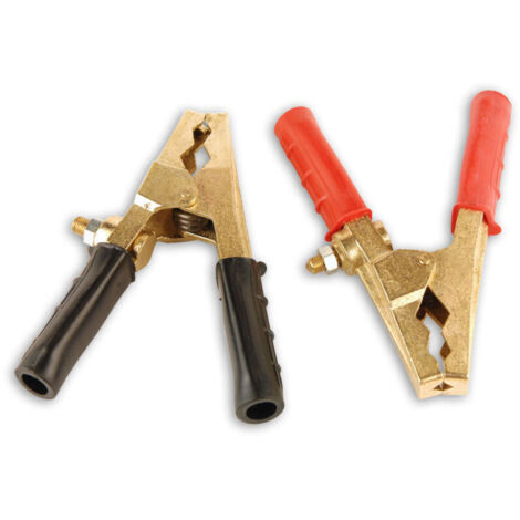 350-A-Starthilfeklemmen aus Messing – 2er-Pack – Kabelklemmenanschluss – 12,5 mm Durchmesser für 12-V-Kabel
