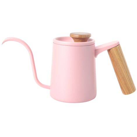 350-ml-Edelstahl-Wasserkocher mit schlankem Ausguss, ideal für den Heimgebrauch – Rosa