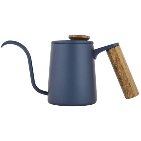 350 ml Edelstahl-Wasserkocher mit Schwanenhals und ergonomischem Griff, ideal für Filterkaffee (Blau)