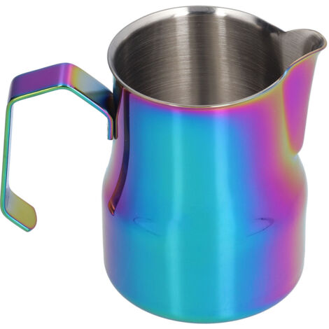 350 ml farbiger Edelstahl-Milchbecher für Milchaufschäumer, ideal zum Kochen zu Hause