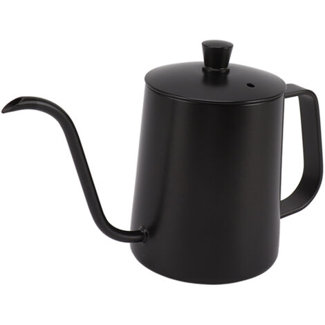350 ml schwarzer Filterkaffeekessel – schlanker Edelstahlausguss für schonendes Brühen