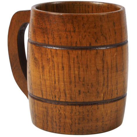 350 ml Vintage-Bierkrug aus Holz mit Henkel, großes Fassungsvermögen - 350 ml Vintage-Bierkrug aus Holz mit Henkel, großes Fassungsvermögen