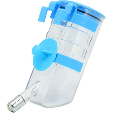 350-ml-Wandwasserspender für Hunde, Katzen und Nagetiere, 4 Durchflussstufen einstellbar, blauer Trinkbrunnen