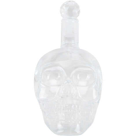 350-ml-Whiskyflasche aus Klarglas in Totenkopfform für Bars und KTVs