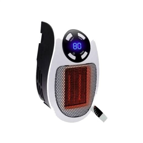 CYSLMUK 350 Watt Mini-Keramik-Heizlüfter, tragbarer Heizausgang mit Thermostat und Timer für Büro, Schlafzimmer und Wohnzimmer – (weiß mit Fernbedienung)