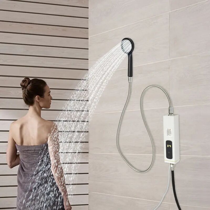 3500W Chauffe-eau électrique instantané Salle de bain Tanklos Cuisine Mini-chauffe-eau instantané