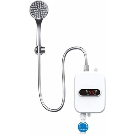 GOJOY 3500W Elektrischer Durchlauferhitzer, 220V Dusche Warmwasserbereiter Mit Duschkopf, Küchenarmatur Wasserhahn Heizung, für Küchen, Bädern und Duschen