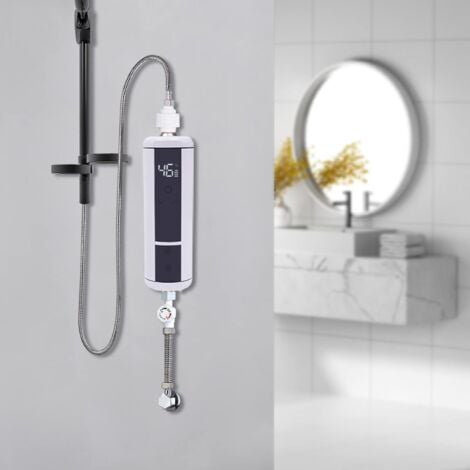 GOJOY 3500W Elektrischer Durchlauferhitzer Warmwasserbereiter IPx4, LED Anzeigebildschirm, Viele Schutzfunktionen, Für Küchen, Bäder, Restaurants, Hotels