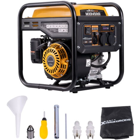 3500W Groupe électrogène Inverter à l'essence 4 temps avec 2 prises 230V générateur silencieux léger secours alimentation domestique pour Garage Atelier Chantier camping 3500W maXpeedingrods 3500W