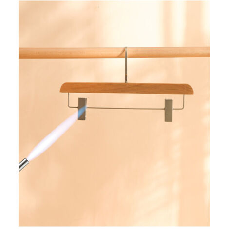 35×1,2×21cm Set di 8 grucce in legno naturale, 35,5cm, per pantaloni e gonne