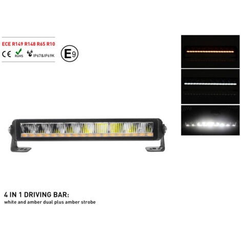 35.5 см Висококачествен 4 в 1 Led Bar Лед Бар Диоден Прожектор DRL с бяла габаритна светлина и оранжева аварийна блиц 50