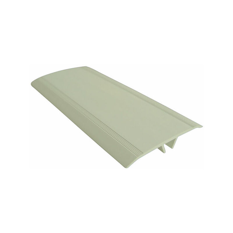 moncoffrage - couvre joint de façade plat pvc largeur 5 cm beige (3,00 ml de long + clips)