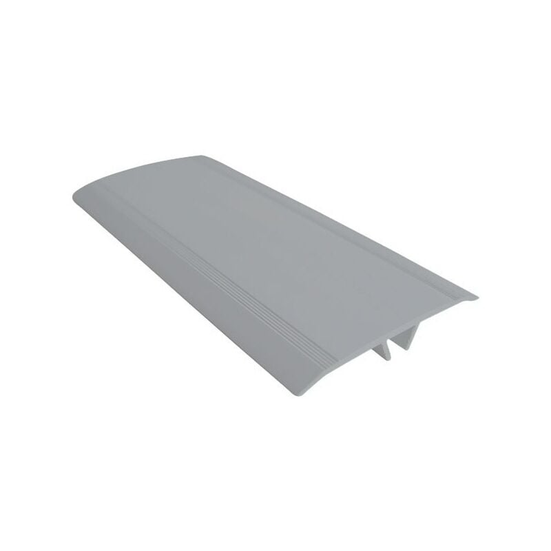 Couvre joint de façade plat pvc - largeur 7 cm - gris (l. 3m + clips)