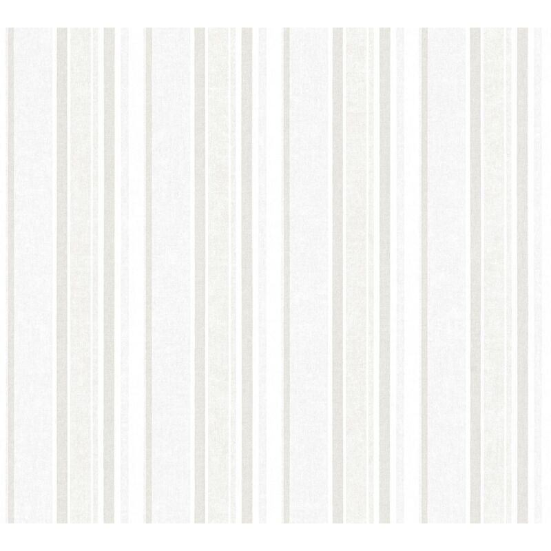 Papier peint traditionnel à rayures Beige 10mx 0.53 m