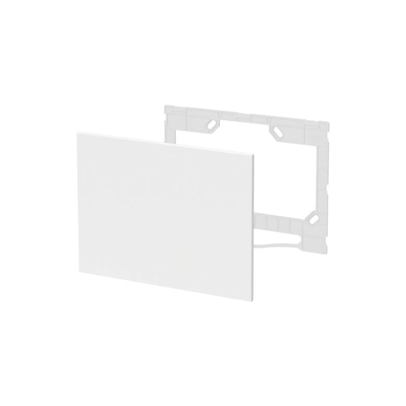 Image of Placca di copertura estetica, in materiale plastico verniciabile, finitura bianca Caleffi 359801 Bianco