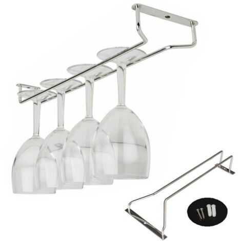 35CM Porte-Verre Suspendu En Chrome Plaqué