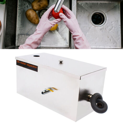 3,5GPM Séparateur d'eau d'huile commercial Cuisine Acier inoxydable Grease Trappe à graisse