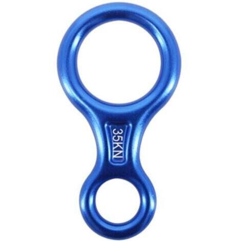 35kN figure-eight rappel device (Blue), climbing rappel device for rope diameters 8-13 mm
