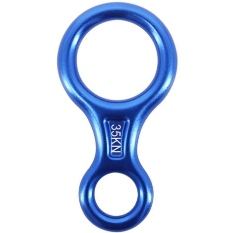 35kN rappel huit(Bleu), dispositif de rappel escalade 8 Descendeur pour diamètre de corde 8-13 mm