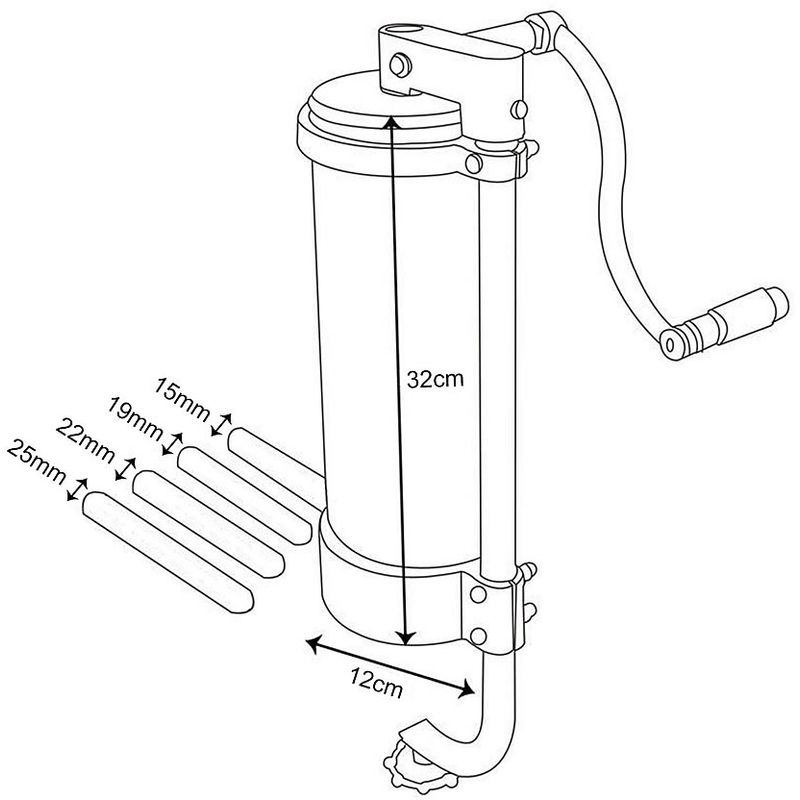 3,5L Edelstahl Wurstfüllmaschine Wurstfüller Wurstmaschine Wurstspritze Presse