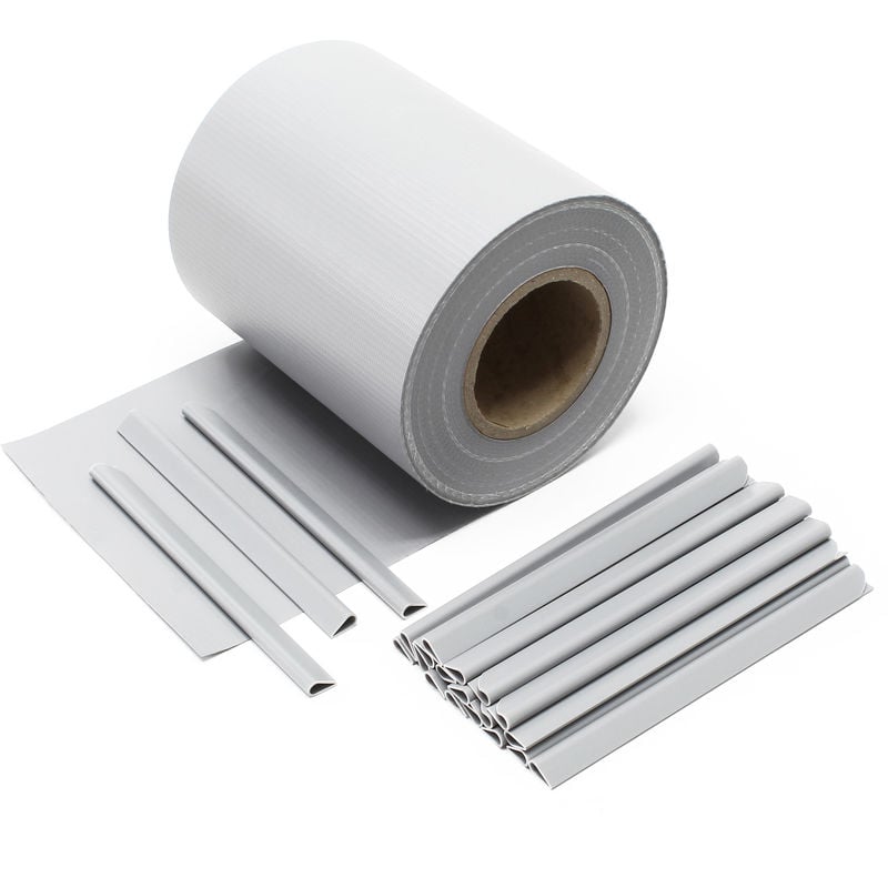 

Cinta protección vallas, gris 35mx19cm, PVC 450g/m², con 20 clips Lámina privacidad