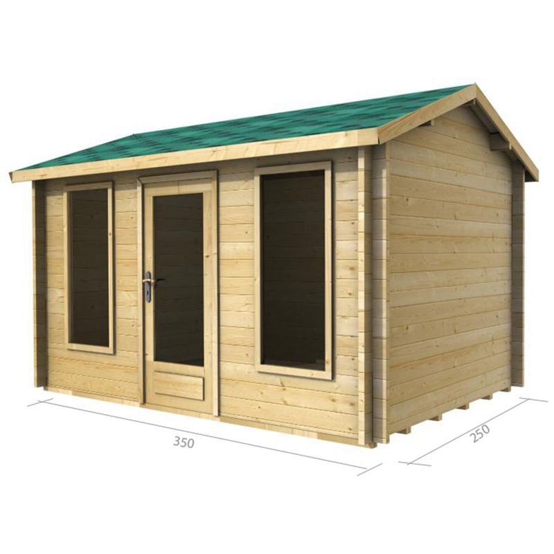 Abingdon - 3.5m x 2.5m Log Cabin (2038) - Double Glazing (34mm Wall Thickness)