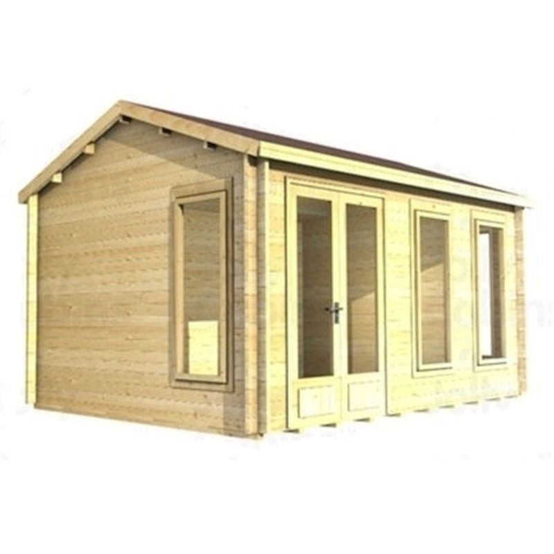 Abingdon - 3.5m x 3.5m Log Cabin (2039) - Double Glazing (34mm Wall Thickness)