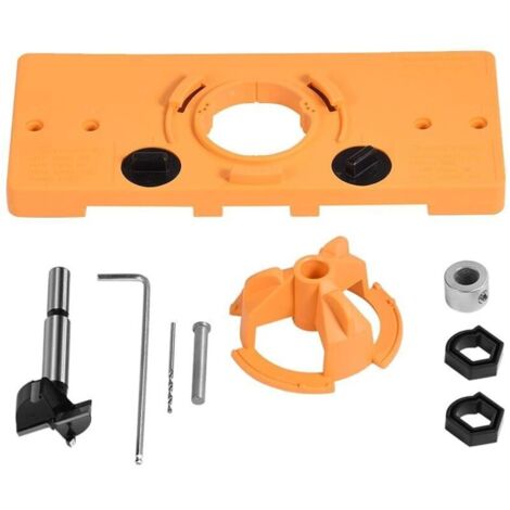 35mm Charnière Jig Ennuyeux trou Guide de perçage Cutter Ensemble de mèches porte Ennuyeux trou Template/mèche à façonner Ensemble pour Système Carpenter menuiserie