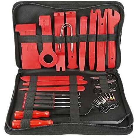 35Pcs Auto Kit de Outils Démontage en Plastique Installation Réparation Voiture Interieur pour Audio Garniture Tableau Bord Panneau Porte -