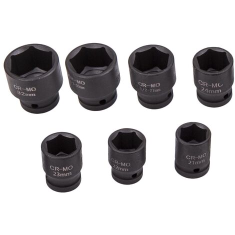 35pcs Black Drive Deep Impact Socket Sockets Set Car Garage Tools 1/2" 6 Point