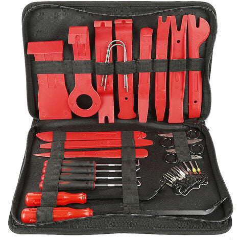 SCHMITZ.Tools Le kit d'outils de démontage de voiture [6 pièces] Outil de  levier de voiture – Garnitures de portière de voiture, fixations, tableaux