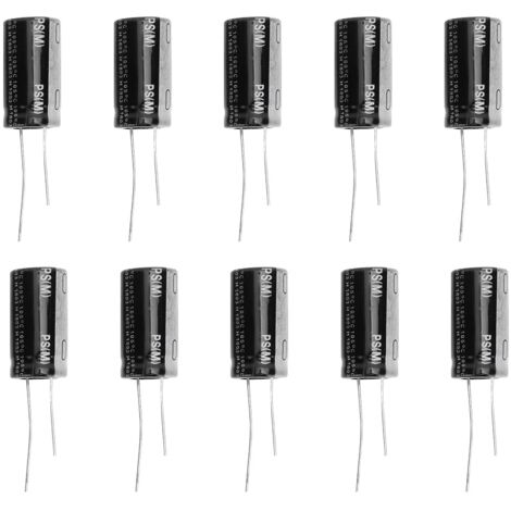 35V 4700µF Schwarzer Aluminium-Elektrolytkondensator - 10er-Packung