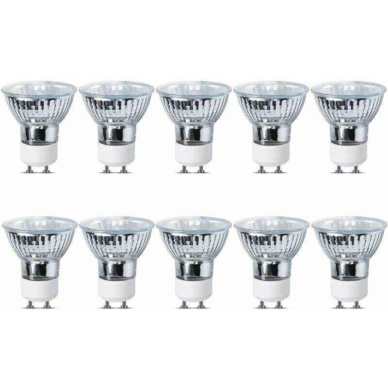 Dpzo - 35W GU10 Ampoules Halogènes Dimmable, GU10 Ampoules Projecteur Spotlights 220-240V 360lm 2700K Blanc Chaud, Diamètre 5CM, lot de 10 H219