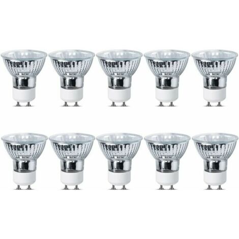 35W GU10 Ampoules Halogènes Dimmable, GU10 Ampoules Projecteur Spotlights 220-240V 360lm 2700K Blanc Chaud, Diamètre 5CM, lot de 10 H219