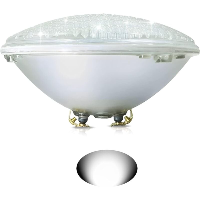 35W Lampe de Piscine led Blanc Lumière PAR56 12V dc/ac, Etanche IP68 Éclairage sous-marin, Remplacez Les Ampoules halogènes 150W,-6000k[Classe