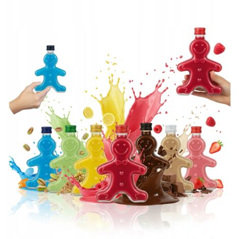 35x Bottiglie di Biscotti 250 ml REGALO DI NATALE per Liquori Liquore al Vino PAN DI ZENZERO