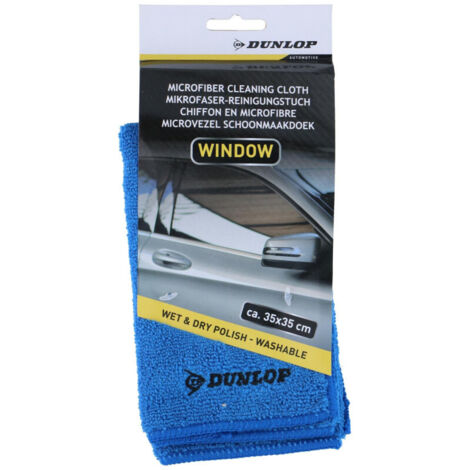 Микрофибърна кърпа за почистване на стъкла 35x35 cm – 250 gsm, DUNLOP