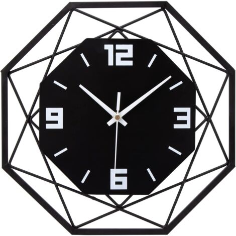(35x35cm)Metal Wall Clock Large Silent Non Ticking Wall Clock Vintage Style Wall Clock for Living Room Bedroom Kitchen Office