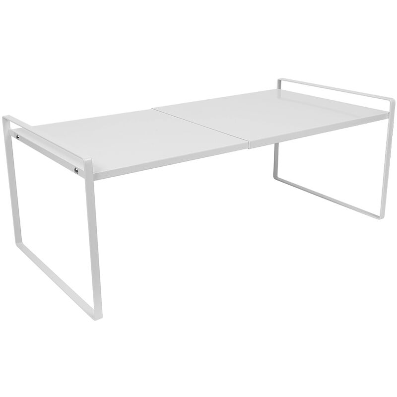 Tagère extensible Placard économise l'Espace pour placard de cuisine salle de bain garde-manger Blanc