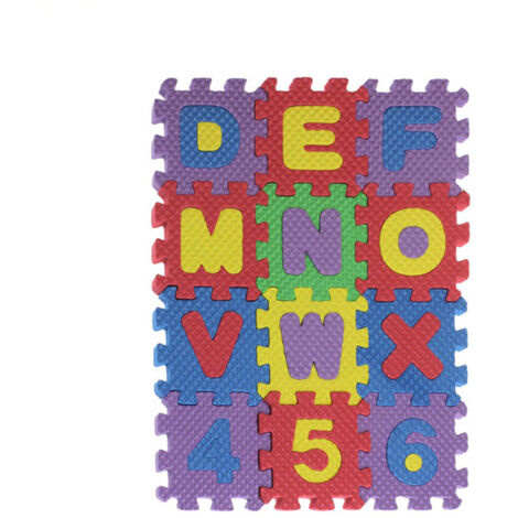 36 coussins en mousse EVA pour chambre d'enfant, 12 x 12 cm