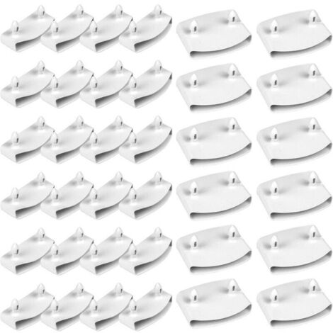 36 Embouts Lattes pour Sommier, Supports de Lattes pour Sommier, Capuchons Lattes pour Sommier 54mm, 24 x Embout de Lattes, 12 x Supports Centraux, pour 5.3cm - 5.5cm Latte de Li